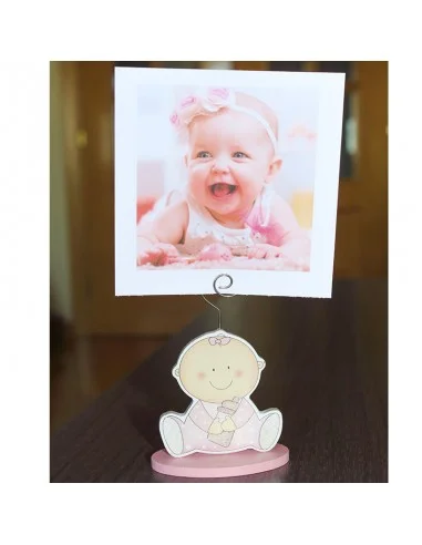 Pinza Portafotos Madera Baby - Rosa